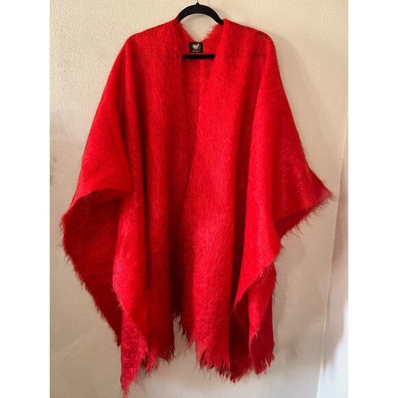 Mohair Wool Old Money Scandi Academia Red Orange Made England Shaw One Side - Picture 7 of 8